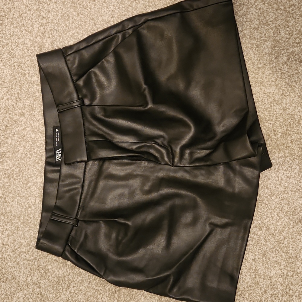 Zara pleather shorts - size M